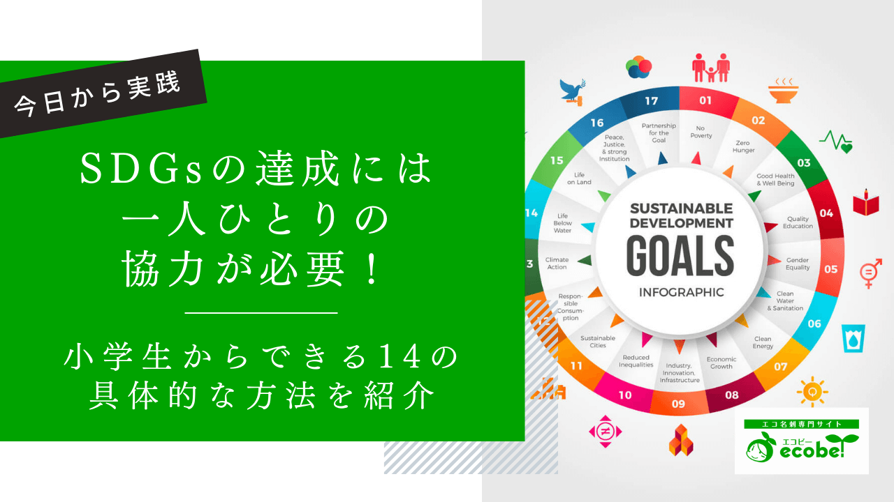 SDGsの達成には一人ひとりの協力が必要！今日から簡単にできること14選